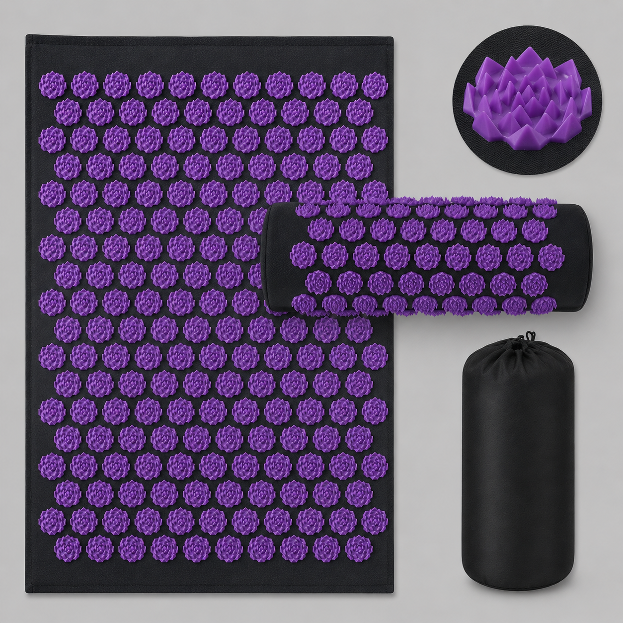 Acupressure Yoga Mat Kuznetsov's Applicator Cushion Sensi Massage Body Needles With Spikes Pillow Foot Massager Fitness Pilates